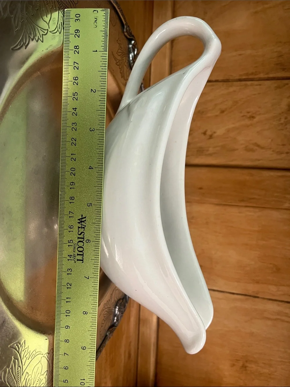 VTG-TEPCO U.S.A. China, White Ironstone,Gravy boat. (30’s-68’) Rare LionHead.